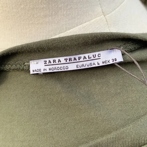 Zara ruffle bottom cotton top, size large - Picture 4 of 6